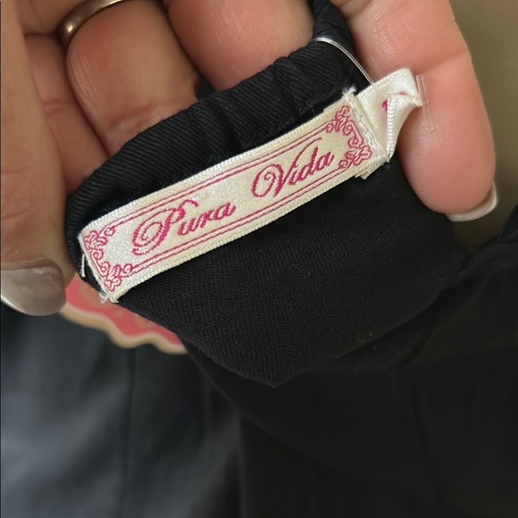 Pura Vida 100% cotton  Black Lace Dress size 12 - Picture 10 of 12